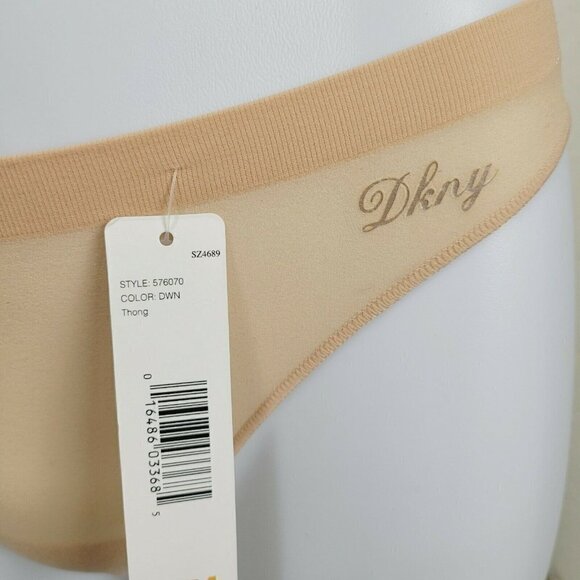 DKNY Thong Panty 576070 Nude Discontinued Second Skin Donna Karan NY VHTF Sm/Med - Picture 3 of 10